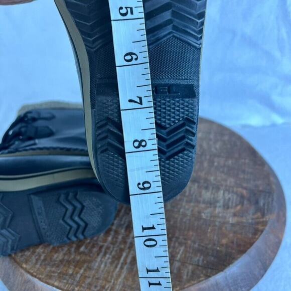 Sorel Boots Kid's Youth Size 2 Yoot Pac Snow Waterproof Winter Black/Green - Picture 8 of 11